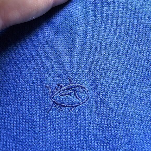 Southern Tide Sweater Vest Men's L Blue Viscose Wood Blend 1/4 Zip Pullover - Picture 4 of 6